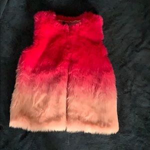 Cat and jack faux fur trolls vest